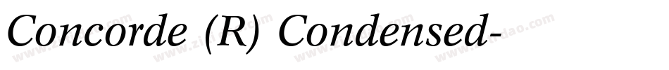 Concorde (R) Condensed字体转换